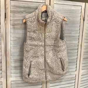 Thread & Supply Sherpa Fleece Vest - Cream